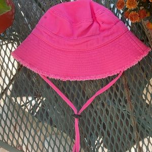Free People pink bucket hat